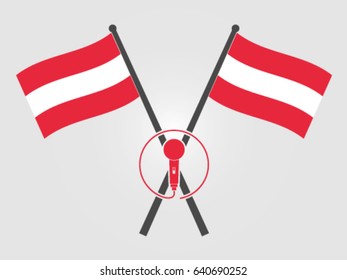 Austria Emblem Music Singer