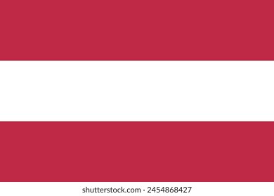 Austria flag. Austrian flag. Flag icon. Standard color. Standard size. A rectangular flag. Computer illustration. Digital illustration. Vector illustration.