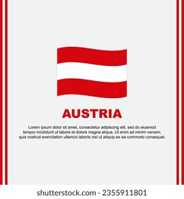 Austria Flag Background Design Template. Austria Independence Day Banner Social Media Post. Austria Cartoon