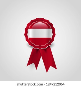 Austria flag badge design vector