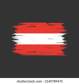 Austria Flag Brush. National Flag