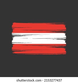 Austria Flag Brush. National Flag