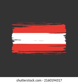 Austria Flag Brush. National Flag