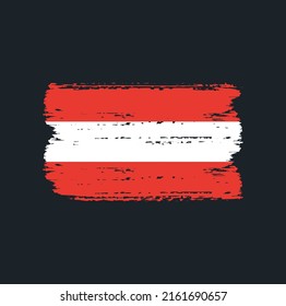 Austria Flag Brush. National Flag