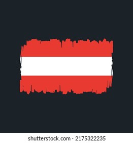 Pincel de bandera de Austria. Bandera nacional