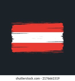Austria Flag Brush. National Flag