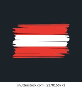 Pincel de bandera de Austria. Bandera nacional