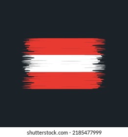 Austria Flag Brush. National Flag