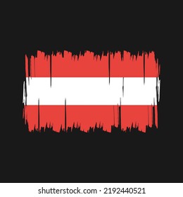 Austria Flag Brush. National Flag