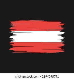 Austria Flag Brush. National Flag