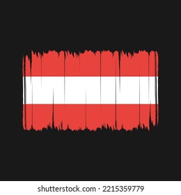 Austria Flag Brush. National Flag