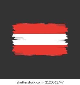 Austria flag with brush stroke background
