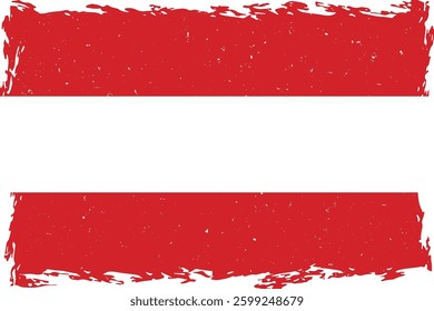 Austria flag brush stroke with grunge distressed texture