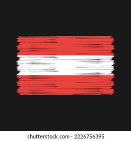 Austria Flag Brush Vector Illustration