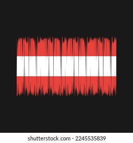 Austria Flag Brush Vector Illustration