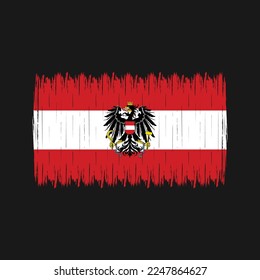 Austria Flag Brush Vector Illustration