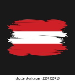 Ilustración del vector del pincel de bandera de Austria