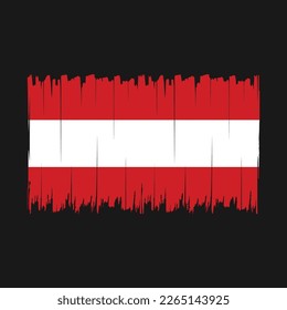 Austria Flag Brush Vector Illustration