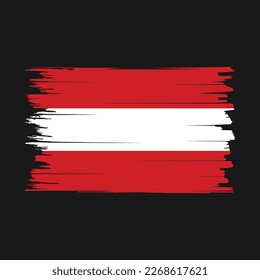 Austria Flag Brush Vector Illustration