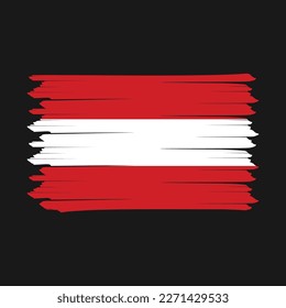 Austria Flag Brush Vector Illustration