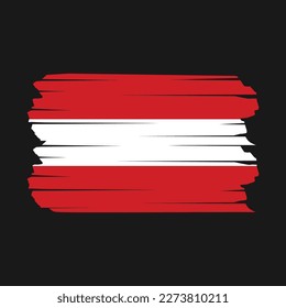 Austria Flag Brush Vector Illustration