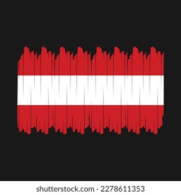 Ilustración del vector del pincel de bandera de Austria