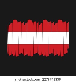 Austria Flag Brush Vector Illustration
