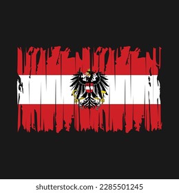 Austria Flag Brush Vector Illustration