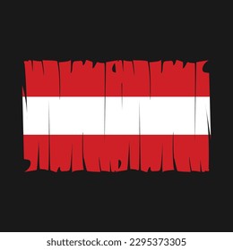 Austria Flag Brush Vector Illustration