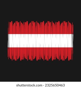 Austria Flag Brush Vector Illustration