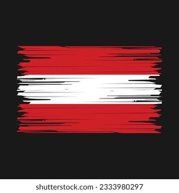 Ilustración del vector del pincel de bandera de Austria