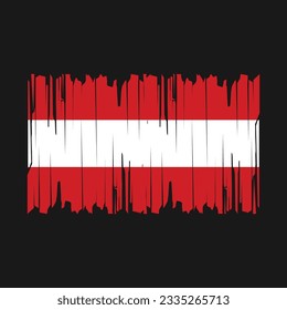 Austria Flag Brush Vector Illustration