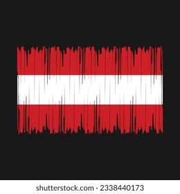 Ilustración del vector del pincel de bandera de Austria