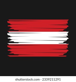 Austria Flag Brush Vector Illustration