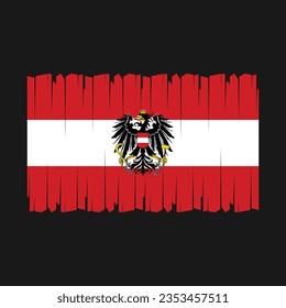 Austria Flag Brush Vector Illustration