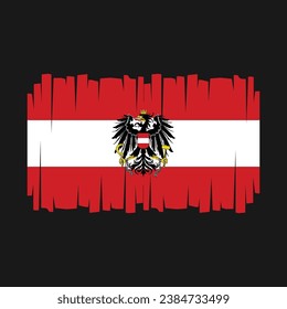 Austria Flag Brush Vector Illustration
