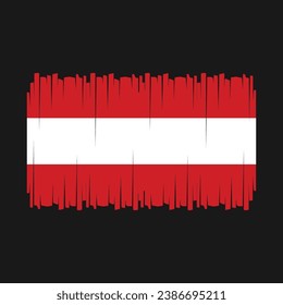 Austria Flag Brush Vector Illustration