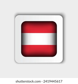 Austria Flag Button Flat Design