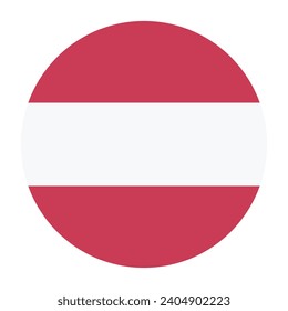 Austria flag. Button flag icon. Standard color. Circle icon flag. Computer illustration. Digital illustration. Vector illustration.