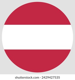 Austria flag. Button flag icon. Standard color. Circle icon flag. Computer illustration. Digital illustration. Vector illustration.