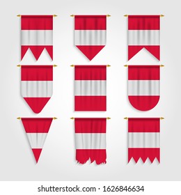 Austria Flag in Different shapes, Flag of Austria in Various Shapes