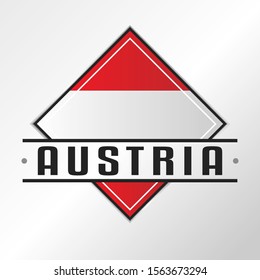 Austria Flag Emblema. Vector Design National. Illustration Country Symbol.
