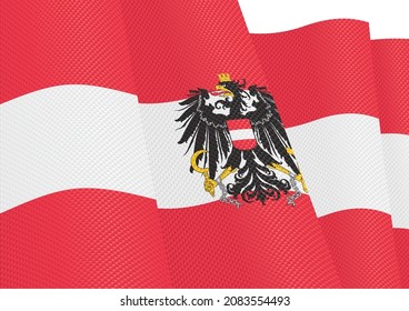 austria flag fluttering gradient texture