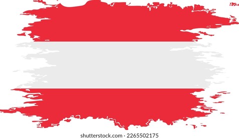 Austria flag grunge brush color image, vector