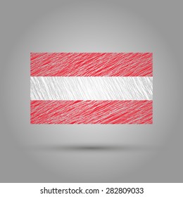 Austria flag. Grunge texture. transparent background.