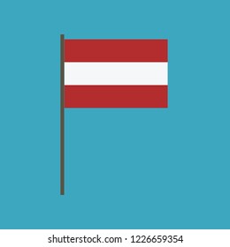 Austria flag icon in flat design. Independence day or National day holiday concept.
