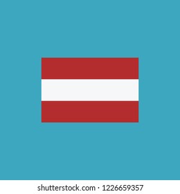 Austria flag icon in flat design. Independence day or National day holiday concept.