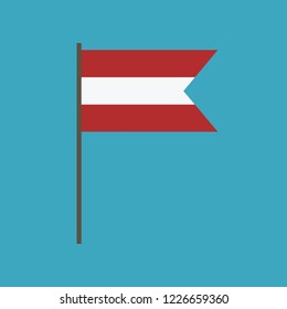 Austria flag icon in flat design. Independence day or National day holiday concept.