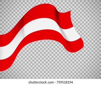 Austria flag icon on transparent background. Vector illustration