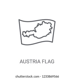 Austria flag icon. Trendy Austria flag logo concept on white background from Country Flags collection. Suitable for use on web apps, mobile apps and print media.